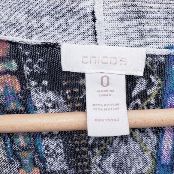 Chico's Lightweight Cardigan Multicolor Women's‎ Size S (4) - Picture 4 of 6